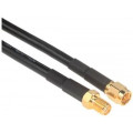 51675; Cable; 50Ω; 1m; SMA socket,SMA plug,reverse; black; Goobay
