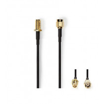 51678; Cable; 50Ω; 5m; SMA socket,SMA plug,reverse; black; Goobay 51678; Cable; 50Ω; 5m; SMA socket,SMA plug,reverse; black; Goobay