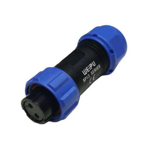 SP1310/S2II; SP13; plug; female; PIN: 2; IP68; 5÷8mm; 13A; soldering; for cable; WEIPU