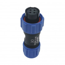SP1310/S4IN; SP13; plug; female; PIN: 4; IP68; 4÷6.5mm; 5A; soldering; for cable; WEIPU