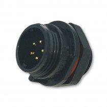 SP1312/P5; SP13; socket; male; PIN: 5; IP68; 5A; soldering; for panel mounting; WEIPU