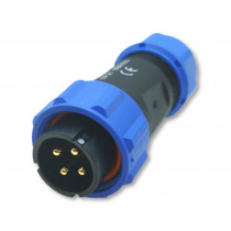 SP2110/P4I-1N; SP21; plug; male; PIN: 4; IP68; 4.5÷7mm; soldering; for cable; 500V; WEIPU