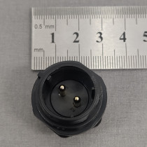 SP2112/P2; SP21; socket; male; PIN: 2; IP68; soldering; 500V; 4mm2; 30A; -25÷85°C; WEIPU