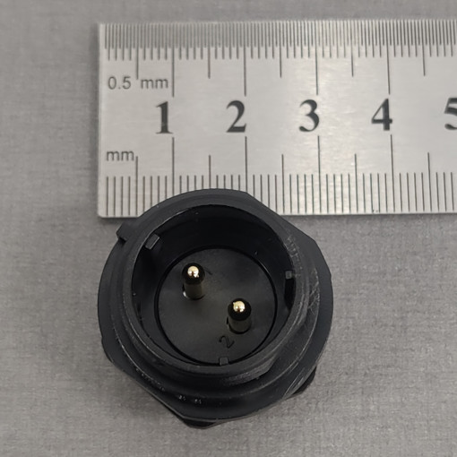 SP2112/P2; SP21; socket; male; PIN: 2; IP68; soldering; 500V; 4mm2; 30A; -25÷85°C; WEIPU