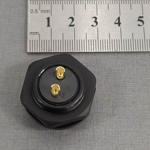 SP2112/P2; SP21; socket; male; PIN: 2; IP68; soldering; 500V; 4mm2; 30A; -25÷85°C; WEIPU