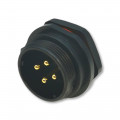 SP2112/P4; SP21; socket; male; PIN: 4; IP68; soldering; 500V; 4mm2; 30A; -25÷85°C; WEIPU SP2112/P4; SP21; socket; male; PIN: 4; IP68; soldering; 500V; 4mm2; 30A; -25÷85°C; WEIPU