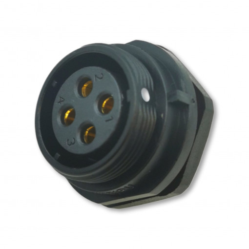 SP2112/S4; SP21; socket; female; PIN: 4; IP68; soldering; 500V; 4mm2; 30A; WEIPU