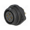 SP2113/S4; SP21; socket; female; PIN: 4; IP68; soldering; 500V; 4mm2; 30A; WEIPU SP2113/S4; SP21; socket; female; PIN: 4; IP68; soldering; 500V; 4mm2; 30A; WEIPU