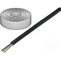 , Wire: telecommunication cable; stranded; 6x28AWG; black; 100m, BQ CABLE , Wire: telecommunication cable; stranded; 6x28AWG; black; 100m, BQ CABLE