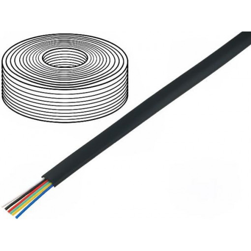 , Wire: telecommunication cable; stranded; 6x28AWG; black; 100m, BQ CABLE , Wire: telecommunication cable; stranded; 6x28AWG; black; 100m, BQ CABLE