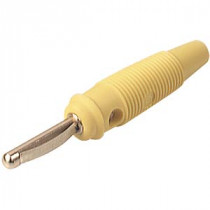 VQ20BL; Plug; 4mm banana; 16A; 60VDC; yellow; 3mΩ; 1.5mm2; Contacts: brass; HIRSCHMANN T&M VQ20BL; Plug; 4mm banana; 16A; 60VDC; yellow; 3mΩ; 1.5mm2; Contacts: brass; HIRSCHMANN T&M