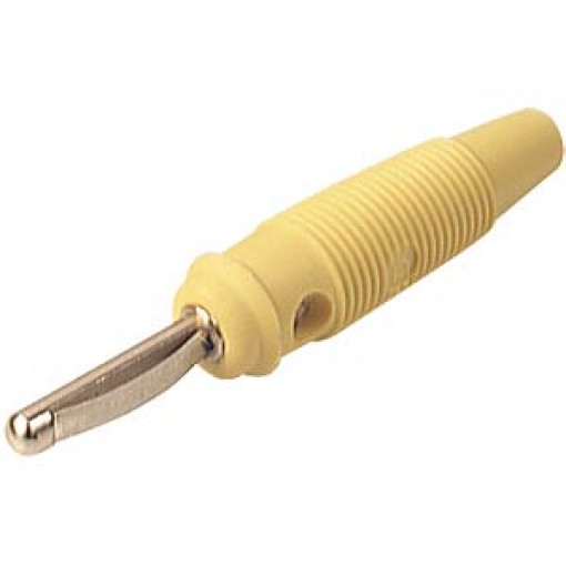 VQ20BL; Plug; 4mm banana; 16A; 60VDC; yellow; 3mΩ; 1.5mm2; Contacts: brass; HIRSCHMANN T&M
