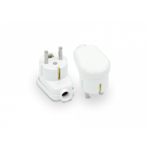 WT-16U BIAŁY; Connector: AC supply; male; plug; 2P+PE; 250VAC; 16A; white; PIN: 3; PLASTROL