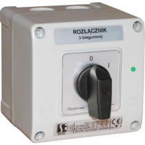 ŁK25R-2.8211OB2; Switch: cam switch; Stabl.pos: 2; 25A; 0-1; Poles: 3; Pos: 2; IP65; SPAMEL