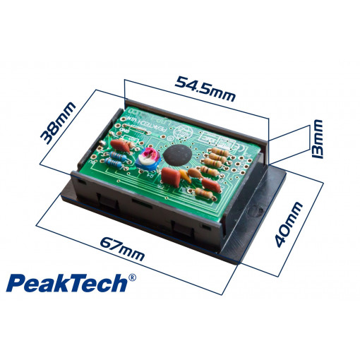 LDP-135; Voltmeter; digital,mounting; VDC: 0÷199,9mV; VDC accuracy: ±0,5%; PEAKTECH