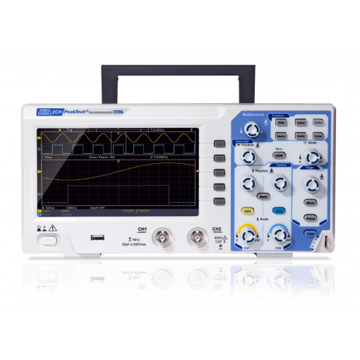 P 1336; Oscilloscope: digital; Channels: 2; 50MHz; 500Msps; 10kpts; 15W; PEAKTECH P 1336; Oscilloscope: digital; Channels: 2; 50MHz; 500Msps; 10kpts; 15W; PEAKTECH