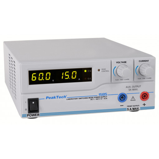 P 1585; Power supply: programmable laboratory; Channels: 1; 1÷60VDC; PEAKTECH