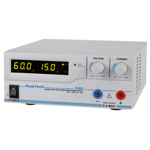 P 1585; Power supply: programmable laboratory; Channels: 1; 1÷60VDC; PEAKTECH