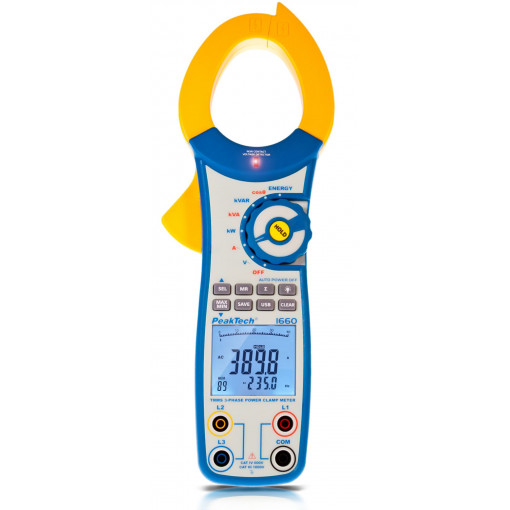 P 1660; AC/DC digital clamp meter; Øcable: 55mm; Sampling: 2x/s; True RMS; PEAKTECH
