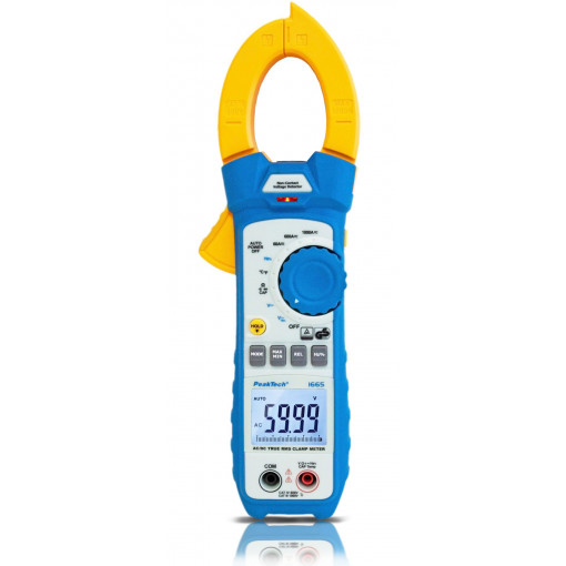 P 1665; AC/DC digital clamp meter; Øcable: 48mm; LCD 3,83 digit (6000); PEAKTECH P 1665; AC/DC digital clamp meter; Øcable: 48mm; LCD 3,83 digit (6000); PEAKTECH