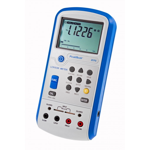 P 2170; LCR meter; LCD 4,5 digit (20000),bargraph,with a backlit; 495g; PEAKTECH
