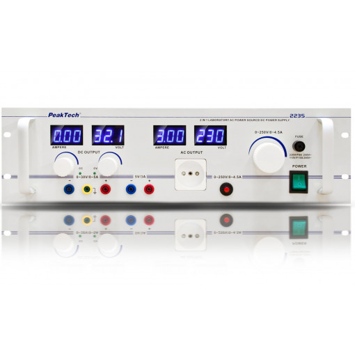 P 2235; Power supply: programmable laboratory; Channels: 3; 250VAC; 4.5A; PEAKTECH