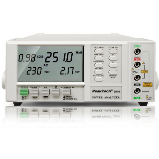 P 2510; Power analyzer; LCD; Application: PKT-P4200,PKT-P4300; 1.6kg; PEAKTECH P 2510; Power analyzer; LCD; Application: PKT-P4200,PKT-P4300; 1.6kg; PEAKTECH