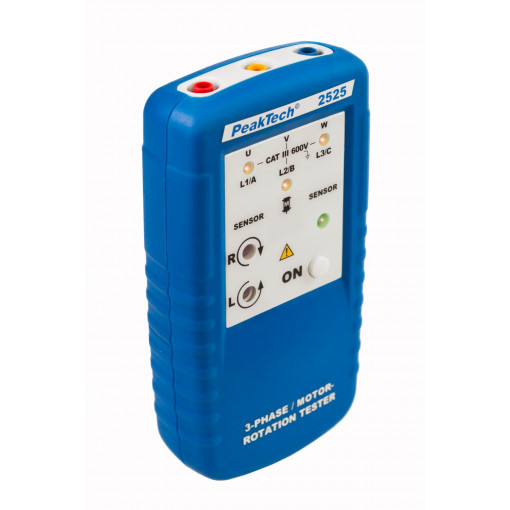 P 2525; Tester: phase sequence; LED; 120÷400VAC; Freq: 45÷70Hz; PEAKTECH