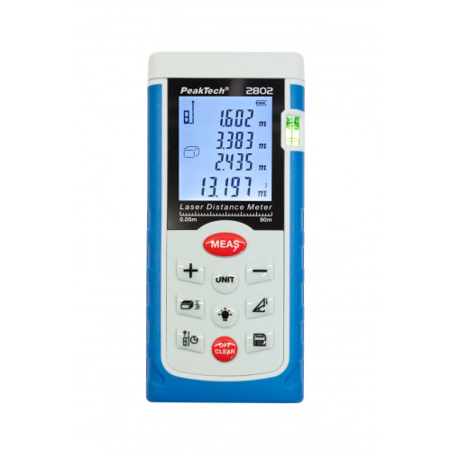P 2802; Laser rangefinder; LCD,with a backlit; 0,05÷80m; 54x118x28mm; PEAKTECH P 2802; Laser rangefinder; LCD,with a backlit; 0,05÷80m; 54x118x28mm; PEAKTECH