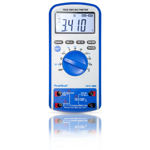 P 3410; Digital multimeter; LCD 3,83 digit (6000),with a backlit; PEAKTECH