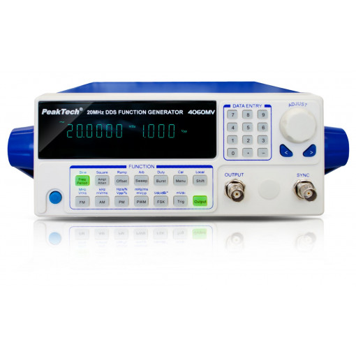 P 4060; Generator: function; 20MHz; 6-digit LED; Channels: 1; 1024pts; PEAKTECH P 4060; Generator: function; 20MHz; 6-digit LED; Channels: 1; 1024pts; PEAKTECH