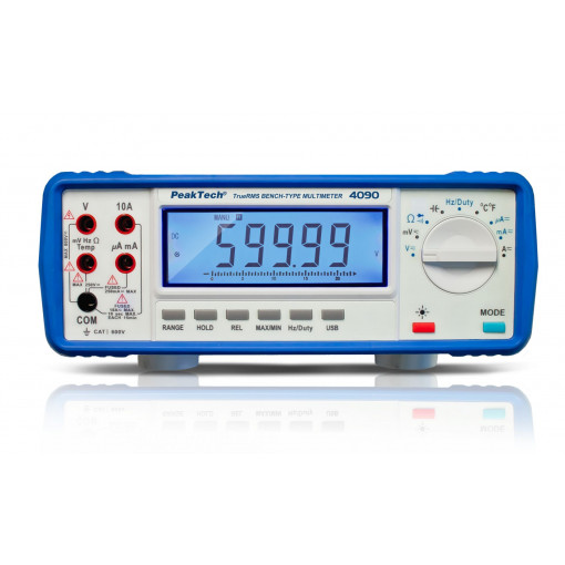 P 4090; Benchtop multimeter; LCD 4,5 digit (22000),with a backlit; PEAKTECH P 4090; Benchtop multimeter; LCD 4,5 digit (22000),with a backlit; PEAKTECH
