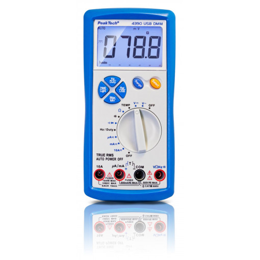 P 4390; Digital multimeter; USB; LCD (6000),bargraph,with a backlit; PEAKTECH