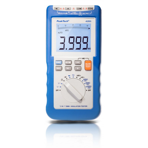 P 4395; Meter: insulation resistance; LCD 3,75 digit (4000); 0,1÷4000MΩ; PEAKTECH