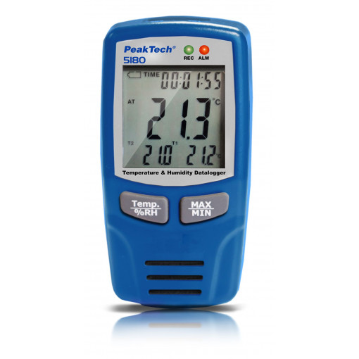 P 5180; Data logger; ±1,0°C; Power supply: lithium battery 3,6V; PEAKTECH P 5180; Data logger; ±1,0°C; Power supply: lithium battery 3,6V; PEAKTECH