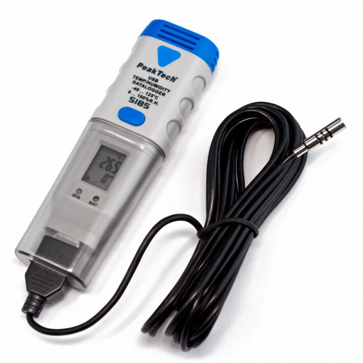 P 5185; Data logger; ambient temperature,humidity; ±0,3°C; ±3%; IP20; PEAKTECH P 5185; Data logger; ambient temperature,humidity; ±0,3°C; ±3%; IP20; PEAKTECH