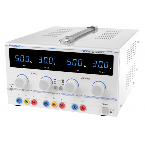 P 6145; Power supply: laboratory; adjustable,multi-channel; 0÷30VDC; PEAKTECH