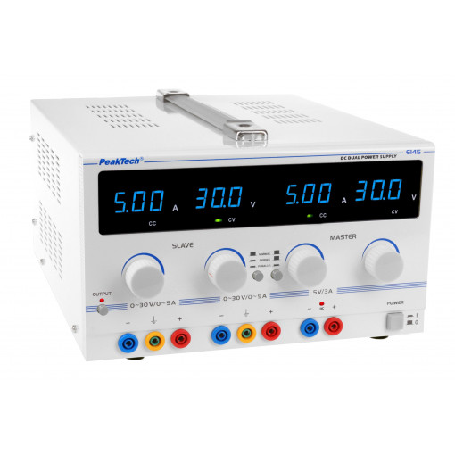 P 6145; Power supply: laboratory; adjustable,multi-channel; 0÷30VDC; PEAKTECH