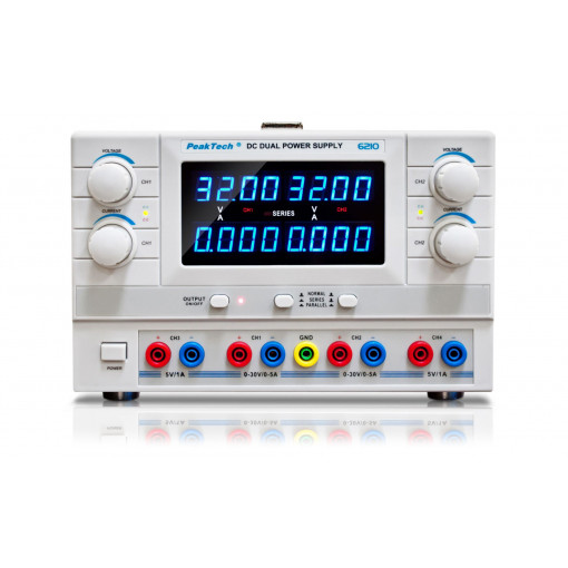 P 6210; Power supply: laboratory; adjustable,multi-channel; 0÷30VDC; PEAKTECH P 6210; Power supply: laboratory; adjustable,multi-channel; 0÷30VDC; PEAKTECH
