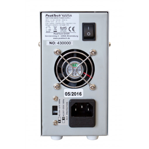 P 6225 A; Power supply: laboratory; switched-mode,single-channel; 0÷30VDC; PEAKTECH P 6225 A; Power supply: laboratory; switched-mode,single-channel; 0÷30VDC; PEAKTECH