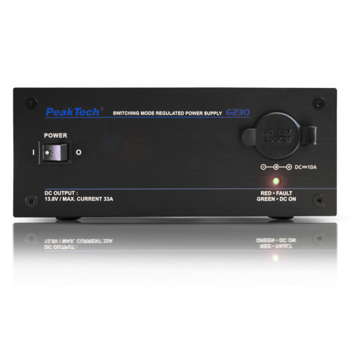 P 6230; Power supply: laboratory; single-channel; 13.8VDC; 33A; PEAKTECH