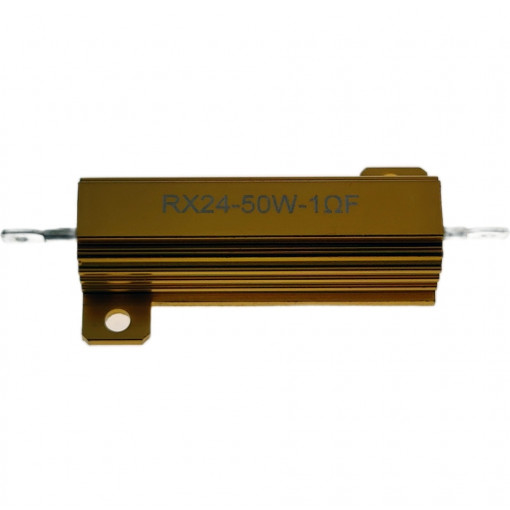 AHP50W-1RF: Rezistori 50W;Resistor: wire-wound; with heatsink; 1Ω; 50W; ±1%; 50ppm/°C; 38.5mm AHP50W-1RF: Rezistori 50W;Resistor: wire-wound; with heatsink; 1Ω; 50W; ±1%; 50ppm/°C; 38.5mm