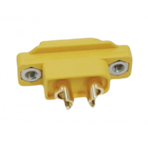 XT60E1-M: Savienojumi DC;Socket; DC supply; XT60; male; PIN: 2; soldered; Plating: gold flash