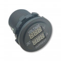 : Automašīnas barošanas aksesuāri;Voltmeter; Sup.volt: 5÷30VDC; I DC: 1÷15A; black; green