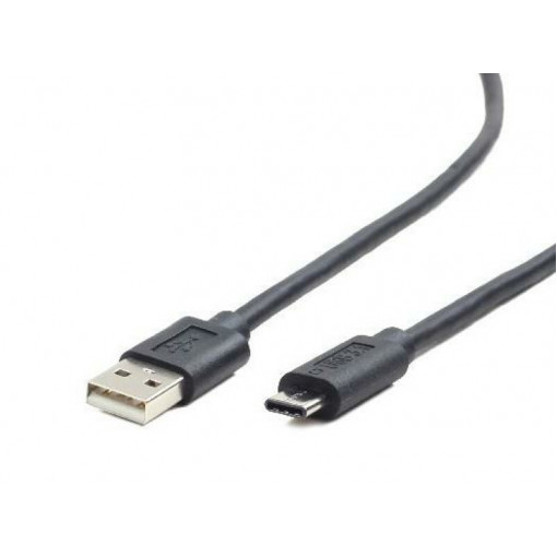 CC-USB2-AMCM-1M: USB vadi un adapteri;Cable; USB 2.0; USB A plug,USB C plug; 1m; black