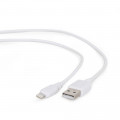 CC-USB2-AMLM-2M-W: USB vadi un adapteri;Cable; USB 2.0; Apple Lightning plug,USB A plug; 2m; white