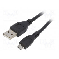CCP-MUSB2-AMBM-1M: USB vadi un adapteri;Cable; USB 2.0; USB A plug,USB B micro plug; gold-plated; 1m CCP-MUSB2-AMBM-1M: USB vadi un adapteri;Cable; USB 2.0; USB A plug,USB B micro plug; gold-plated; 1m
