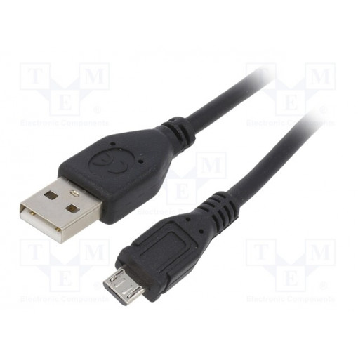 CCP-MUSB2-AMBM-1M: USB vadi un adapteri;Cable; USB 2.0; USB A plug,USB B micro plug; gold-plated; 1m CCP-MUSB2-AMBM-1M: USB vadi un adapteri;Cable; USB 2.0; USB A plug,USB B micro plug; gold-plated; 1m