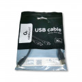 CCP-USB2-AM5P-1: USB vadi un adapteri;Cable; USB 2.0; USB A plug,USB B mini plug; gold-plated; 0.3m