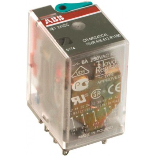 1SVR405612R1000: Elektromagnētiski releji rūpniecības;Relay: electromagnetic; 3PDT; Ucoil: 24VDC; 10A; max.250VAC 1SVR405612R1000: Elektromagnētiski releji rūpniecības;Relay: electromagnetic; 3PDT; Ucoil: 24VDC; 10A; max.250VAC